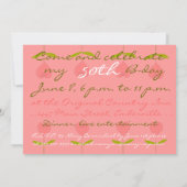 Invitation pour 50e anniversaire amusant (Dos)