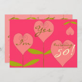 Invitation pour 50e anniversaire amusant (Devant / Derrière)