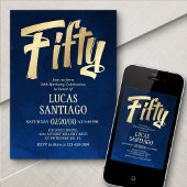 Invitation pour 50e anniversaire de la Marine masc