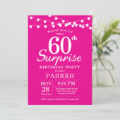 Invitation pour 60 ans surprise Rose Chaud (Debout devant)
