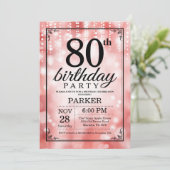 Invitation pour 80e anniversaire avec paillettes r (Debout devant)