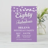 Invitation pour 80e anniversaire Violet Fantastiqu (Debout devant)
