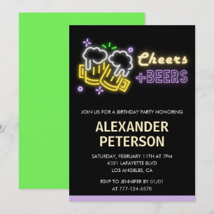Invitation pour 81e anniversaire Cheers Beer Homme