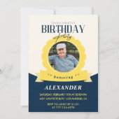 Invitation pour 86e anniversaire Moderne et Chic (Devant)
