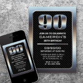 Invitation pour 90e anniversaire masculin