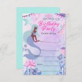 invitation pour anniversaire (Devant / Derrière)