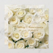 Invitation pour anniversaire de mariage avec des r (Devant / Derrière)