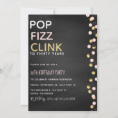 Invitation pour anniversaire de tout âge Pop Fizz (Devant)