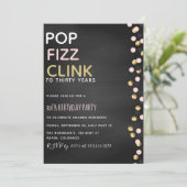 Invitation pour anniversaire de tout âge Pop Fizz (Debout devant)