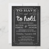 Invitation Pour avoir et conserver | Mariage de typographie d (Devant)