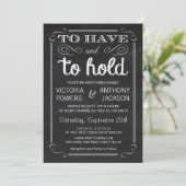 Invitation Pour avoir et conserver | Mariage de typographie d (Debout devant)