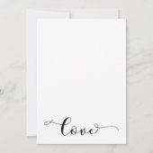 Invitation Pour Avoir et Pour Garder Script Réception en Noir (Dos)