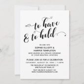 Invitation Pour Avoir Et Pour Tenir Des Coeurs Calligraphie R (Devant)