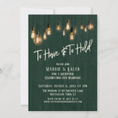 Invitation Pour avoir et tenir des lumières Edison en bois ve (Devant)