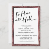 Invitation Pour avoir et tenir une réception de Parties scint (Devant)