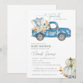 Invitation pour Baby Shower A Little Peanut Is On  (Devant / Derrière)