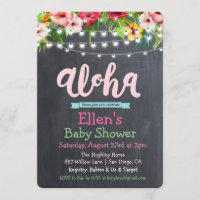 Invitation pour Baby Shower Aloha Luau Tropical