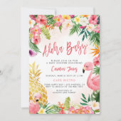 Invitation pour Baby Shower Aloha, Luau Tropical,  (Devant)