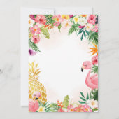 Invitation pour Baby Shower Aloha, Luau Tropical,  (Dos)