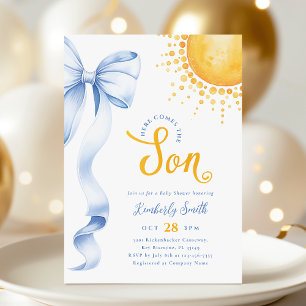 Invitation pour Baby Shower Arc-en-Ciel Bébé Garço