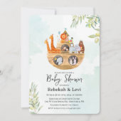 Invitation pour Baby Shower Arche de Noé (Devant)