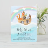 Invitation pour Baby Shower Arche de Noé (Debout devant)