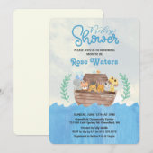 Invitation pour Baby Shower Arche de Noé (Devant / Derrière)