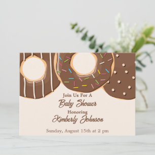 Invitation pour Baby Shower au Délice de Donuts au