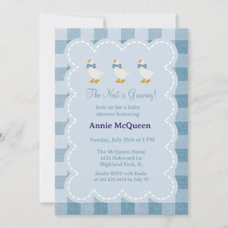 Invitation pour Baby Shower au thème d'un Canard e
