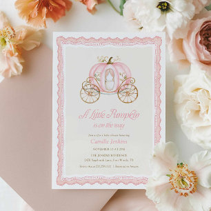 Invitation pour Baby Shower automnal avec citrouil