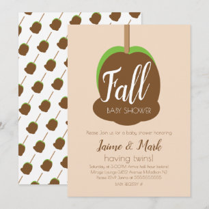 Invitation pour Baby Shower automnal Candy Apple C