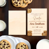 Invitation pour Baby Shower aux biscuits aux pépit