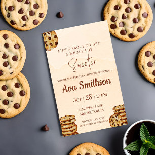Invitation pour Baby Shower aux biscuits aux pépit
