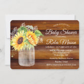 Invitation pour Baby Shower avec Pot Mason Tournes (Devant)