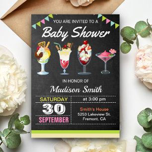 Invitation pour Baby Shower Bébé Gâteau de Glace C