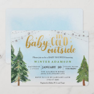 Invitation pour Baby Shower Bébé il fait froid deh