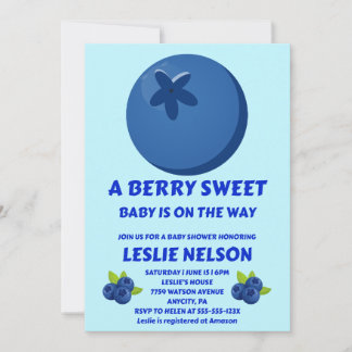 Invitation pour Baby Shower Berry Sweet