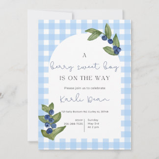 Invitation pour Baby Shower Berry Sweet