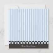 Invitation pour Baby Shower Blue Monkey Design (Dos)