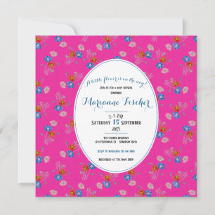 Invitation pour Baby Shower botanique grandmillenn