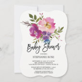 Invitation pour Baby Shower Bouquet de printemps c (Devant)