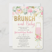 Invitation pour Baby Shower Brunch et Bubbly (Devant)