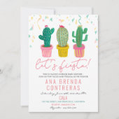 Invitation pour Baby Shower Cactus Fiesta (Devant)