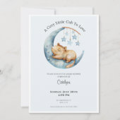 Invitation pour Baby Shower Capybara Lune Douillet (Devant)
