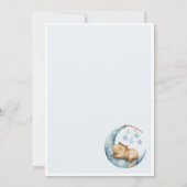 Invitation pour Baby Shower Capybara Lune Douillet (Dos)