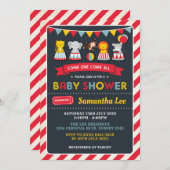 Invitation pour Baby Shower Carnaval Rétro avec An (Devant / Derrière)