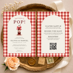 Invitation pour Baby Shower Couple Tout en Un Elle