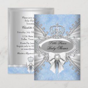 Invitation pour Baby Shower Couronne de Diamants P
