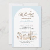 Invitation pour Baby Shower Cowboy Oh Bébé (Devant)