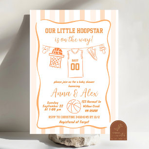 Invitation pour Baby Shower de Basketball Dessinée